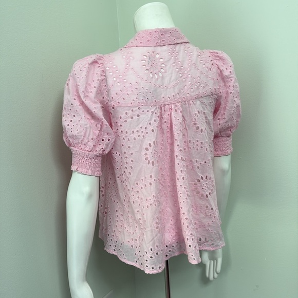 Petal & Pup Pink Janelle Eyelet Top XS NEW - Picture 10 of 12